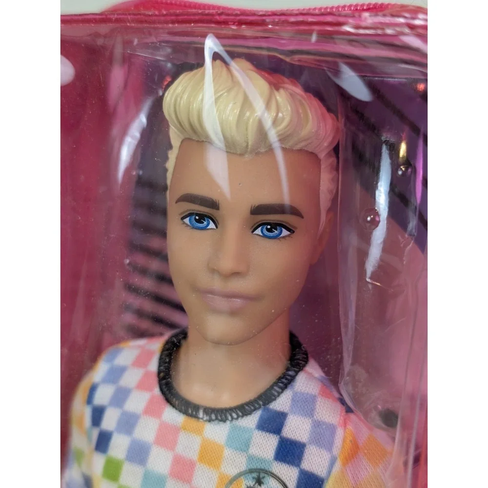 Barbie Ken Fashionista Doll - Rainbow Checkered Shirt Number 174. 2020-21 New